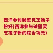 西洋参和破壁灵芝孢子粉好(西洋参与破壁灵芝孢子粉的综合功效)