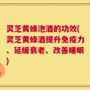 灵芝黄蜂泡酒的功效(灵芝黄蜂酒提升免疫力、延缓衰老、改善睡眠)