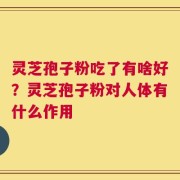 灵芝孢子粉吃了有啥好？灵芝孢子粉对人体有什么作用