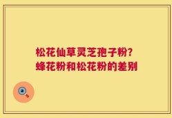 松花仙草灵芝孢子粉？蜂花粉和松花粉的差别