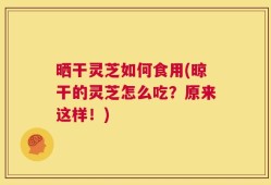 晒干灵芝如何食用(晾干的灵芝怎么吃？原来这样！)