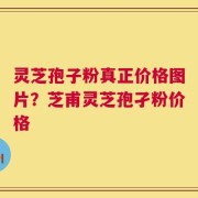 灵芝孢子粉真正价格图片？芝甫灵芝孢孑粉价格