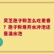 灵芝孢子粉怎么吃更香？孢子粉用开水冲泡还是温水泡