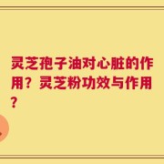 灵芝孢子油对心脏的作用？灵芝粉功效与作用？