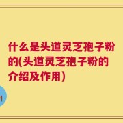 什么是头道灵芝孢子粉的(头道灵芝孢子粉的介绍及作用)