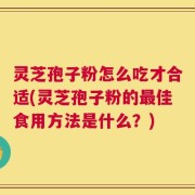 灵芝孢子粉怎么吃才合适(灵芝孢子粉的最佳食用方法是什么？)