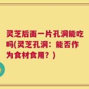 灵芝后面一片孔洞能吃吗(灵芝孔洞：能否作为食材食用？)