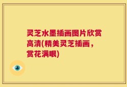 灵芝水墨插画图片欣赏高清(精美灵芝插画，赏花满眼)