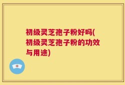 初级灵芝孢子粉好吗(初级灵芝孢子粉的功效与用途)