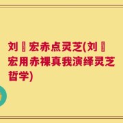 刘畊宏赤点灵芝(刘畊宏用赤裸真我演绎灵芝哲学)