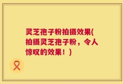 灵芝孢子粉拍摄效果(拍摄灵芝孢子粉，令人惊叹的效果！)
