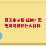 灵芝孢子粉 硫磺？灵芝煲汤要配什么材料