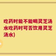 吃药时能不能喝灵芝汤水吃药时可否饮用灵芝汤水)