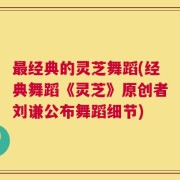 最经典的灵芝舞蹈(经典舞蹈《灵芝》原创者刘谦公布舞蹈细节)