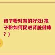 孢子粉对肾的好处(孢子粉如何促进肾脏健康？)