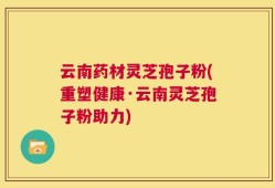 云南药材灵芝孢子粉(重塑健康·云南灵芝孢子粉助力)