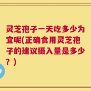 灵芝孢子一天吃多少为宜呢(正确食用灵芝孢子的建议摄入量是多少？)