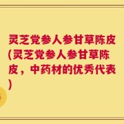 灵芝党参人参甘草陈皮(灵芝党参人参甘草陈皮，中药材的优秀代表)