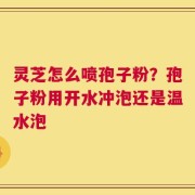 灵芝怎么喷孢子粉？孢子粉用开水冲泡还是温水泡