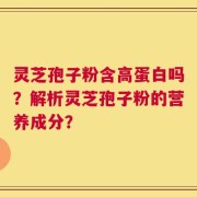 灵芝孢子粉含高蛋白吗？解析灵芝孢子粉的营养成分？