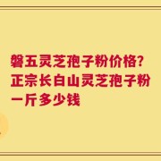磐五灵芝孢子粉价格？正宗长白山灵芝孢子粉一斤多少钱