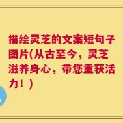 描绘灵芝的文案短句子图片(从古至今，灵芝滋养身心，带您重获活力！)