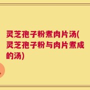 灵芝孢子粉煮肉片汤(灵芝孢子粉与肉片煮成的汤)