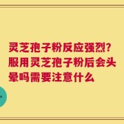灵芝孢子粉反应强烈？服用灵芝孢子粉后会头晕吗需要注意什么