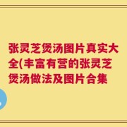 张灵芝煲汤图片真实大全(丰富有营的张灵芝煲汤做法及图片合集