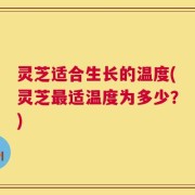 灵芝适合生长的温度(灵芝最适温度为多少？)