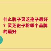 什么牌子灵芝孢子最好？灵芝孢子粉哪个品牌的最好