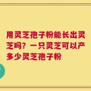 用灵芝孢子粉能长出灵芝吗？一只灵芝可以产多少灵芝孢子粉