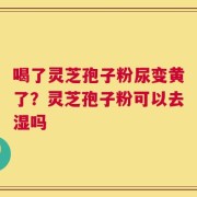 喝了灵芝孢子粉尿变黄了？灵芝孢子粉可以去湿吗