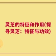 灵芝的特征和作用(探寻灵芝：特征与功效)