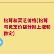 松茸和灵芝价格(松茸与灵芝价格分别上涨和稳定)