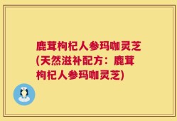 鹿茸枸杞人参玛咖灵芝(天然滋补配方：鹿茸枸杞人参玛咖灵芝)