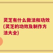 灵芝有什么做法和功效(灵芝的功效及制作方法大全)