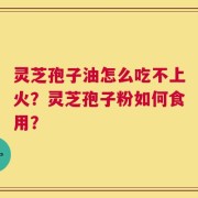 灵芝孢子油怎么吃不上火？灵芝孢子粉如何食用？