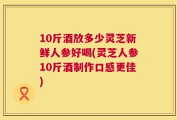 10斤酒放多少灵芝新鲜人参好喝(灵芝人参10斤酒制作口感更佳)