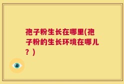 孢子粉生长在哪里(孢子粉的生长环境在哪儿？)