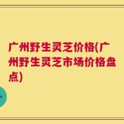 广州野生灵芝价格(广州野生灵芝市场价格盘点)