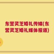 东营灵芝婚礼传媒(东营灵芝婚礼媒体报道)
