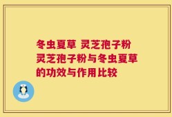 冬虫夏草 灵芝孢子粉灵芝孢子粉与冬虫夏草的功效与作用比较