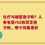 化疗与破壁孢子粉？人参皂苷rh2和灵芝孢子粉，哪个效果更好