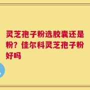 灵芝孢子粉选胶囊还是粉？佳尔科灵芝孢子粉好吗