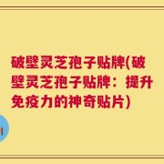 破壁灵芝孢子贴牌(破壁灵芝孢子贴牌：提升免疫力的神奇贴片)