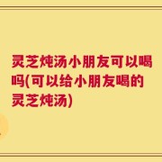 灵芝炖汤小朋友可以喝吗(可以给小朋友喝的灵芝炖汤)