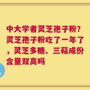 中大学者灵芝孢子粉？灵芝孢子粉吃了一年了，灵芝多糖、三萜成份含量双高吗