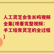 人工灵芝会生长吗视频全集(观看完整视频：手工培育灵芝的全过程)