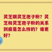 灵芝跟灵芝孢子粉？灵芝和灵芝孢子粉的关系到底是怎么样的？谁更好？
